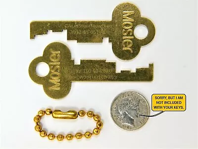 $5.95 • Buy SAFE DEPOSIT BOX KEYS, MOSLER OEM, MATCHED SET Of TWO FACTORY-CUT KEYS 