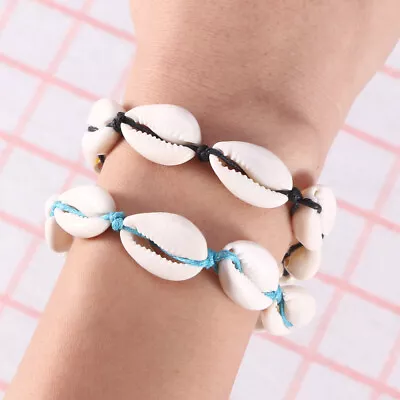 Natural Cowrie Shell Bracelet For Men - Adjustable Ankle Jewelry • £6.65