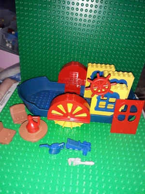 £32 • Buy Vintage Lego Fabuland Stramboat Harbour 3673 RARE Boat Water Wheels Instructions