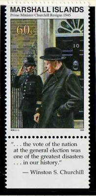 Winston Churchill Worldwide Stamps  Marshall Islds 1996-7-26 Mint • £1.50