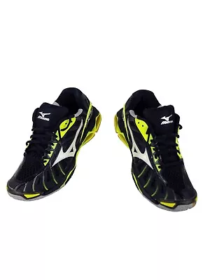 Mizuno Women’s Wave Tornado X Black/Volt Volleyball Shoes - Size 9 (EUC) • $23.90