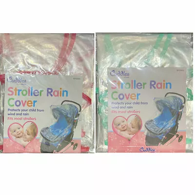 Universal Rain Cover For Buggy Pushchair Stroller Pram Clear Transparent • £4.12