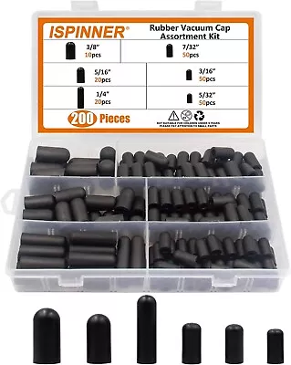 200 Pcs CARBURETOR & VACUUM RUBBER CAP PLUG ASSORTMENT KIT INTAKE VACUUM LINES • $29.99