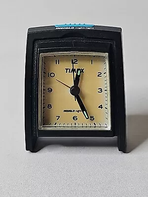 Vtg Timex Indiglo Travel Nightlight Analog Folding Compact Travel Alarm Clock • $24.99
