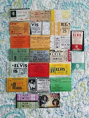 Elvis Presley Replica Ticket Stub Copy  Lot Of 22 1957-1977 • $9.99