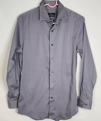 Marc Anthony Mens Long Sleeve Button Up Size 15.5 (32-33) Gray • $24