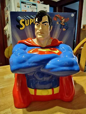 Superman Ltd. Edition Full Size 13 3/4  Cookie Jar #318/3600 Vandor DC Comics • $125