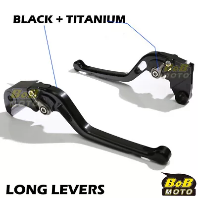 For Kawasaki ZX ZZR 1100 90 91 92 93 Black CNC Clutch Brake Levers Long LBT AU • $98.81