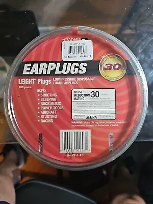 Howard Leight Leightplugs Disposable Ear Plugs 100 Tub R-Lpf-1-To • $15.99