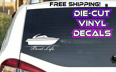 Boat Life Cruiser Vinyl Sticker Decal Car Truck Window Laptop Tumbler Cabin Lake • $4.99