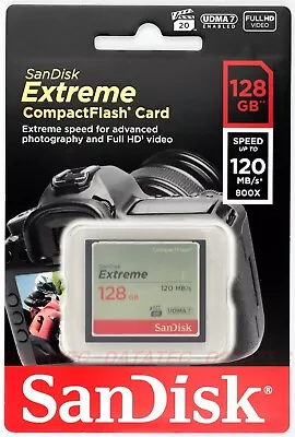 SANDISK Extreme 128GB CF Compact Flash Memory Card 128G 120MB/s UDMA 7 800x • $116