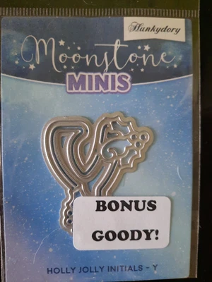£0.99 • Buy Moonstone Minis Die Holly Jolly Initial Y