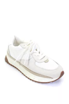 Madewell Womens Leather Platform Lace Up Low Top Sneakers White Size 6.5M • $42.69