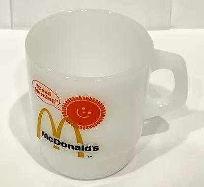 McDonald's 1976  Coffee Mug Good Morning Cup Fire King Anchor Hocking USA • $9.95