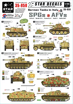 Star Decals 35-858 Decals For German Tanks In Italy # 5 1:35 • £8.79