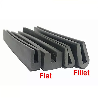 Black Rubber U Channel Edging Trim Seal U-Shaped Rubber Bumper Fit 1-12mm Glass • $4.57