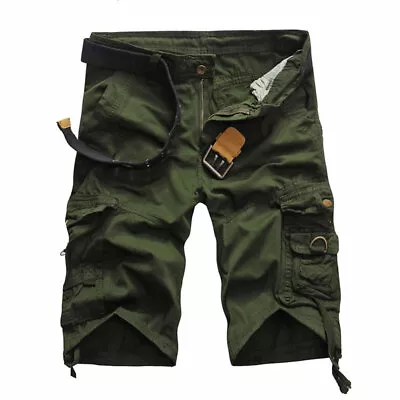 Mens Tactical Military Combat Cargo Shorts Trousers Casual Camo Army Half Pants • $25.99