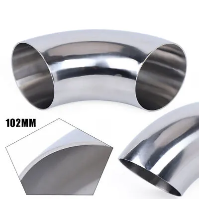 High Quality 4 Inch 90 Degree Bend Elbow Exhaust Pipe 304 Stainless Steel USA 4  • $20.73