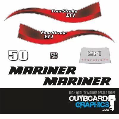 Mariner 50hp  Four Stroke EFI (2008) Outboard Engine Decals/sticker Kit • $47.95
