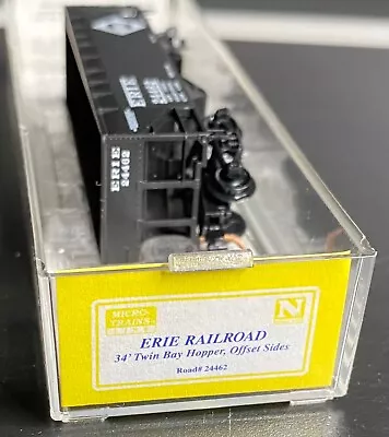 N Scale Micro-trains Erie 2-bay Hopper Special Run #24462 Mint • $29.95