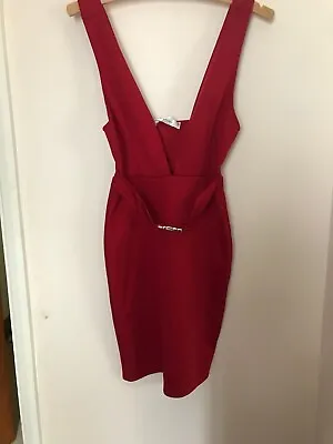 Oh My Love Red Strappy Mini Dress XS Measuers 28 In. Waist 23 In. Length 33 In. • £2.95