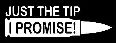 $3.45 • Buy Just The Tip I Promise Bullet Funny Vinyl Decal Sticker Car Truck Window