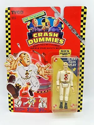 Vintage 1991 Tyco Crash Dummies Slick Explodes On Impact Action Figure Sealed • $70