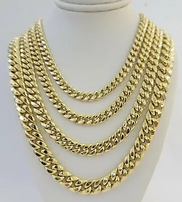 Real 14k Gold Chain Necklace Miami Cuban Link 6mm-9mm 8 -30  14KT Real Gold Sale • $2380.57