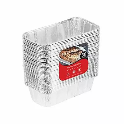 Aluminum Pans Mini Loaf Pans (50 Pack) 1 Lb Aluminum Foil Tin Pans Small Loaf  • $14.31