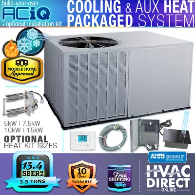 ACiQ 3.5 Ton Outdoor AC Central Air Conditioner Package Unit System 13.4 SEER2 • $3400