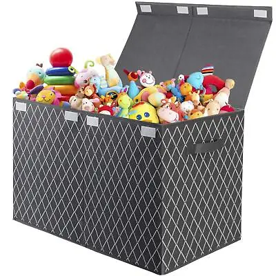 Toy Storage Boxes For Boys Large Kids Chest Foldable Fabric Toys Books Blankets • £23.74