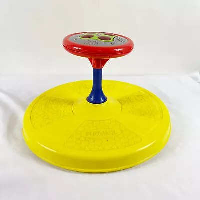 Vintage Playskool Sit N Spin Yellow Red Lights Sounds Music Tonka • $39.88