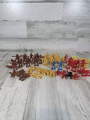 50 Pcs. MPC Vintage Cowboys & Indians Plastic Toy Figures 2  • $14.99