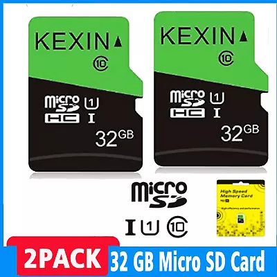 2PACK 32GB Memory Card TF Micro SD Card Class 10 High Speed Fast Flash SD Cards • $8.98