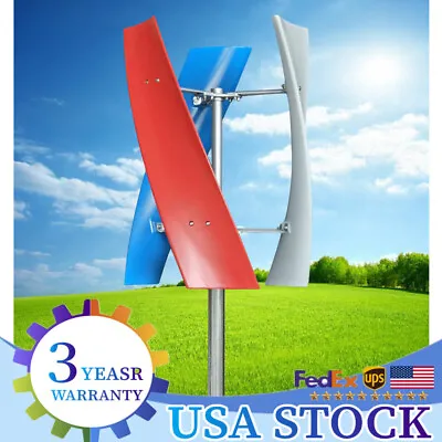 24V 3 Blades Wind Turbine Generator Windmill Vertical Axis Wind Power+Controller • $201