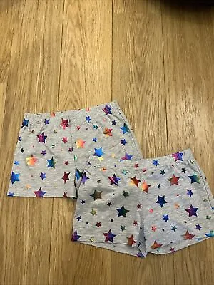 NEW 2 PAIRS GIRL LOUNG SHORTS AGE 7-8 Yrs BY TESCO • £1
