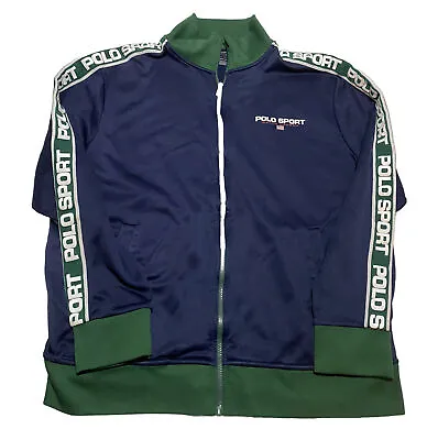 Polo Sport Performance Men’s Track Jacket Blue Full Zip Size XL U2 • $40
