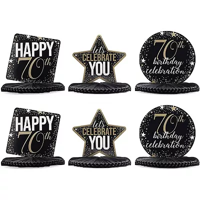 70th Birthday Party Honeycomb Centerpiece Decoration (12 X 11 In 6 Pack) • $11.99