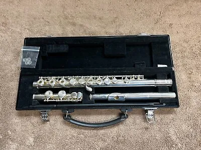 (LotB2) Yamaha 281 Open Hole Silver Plated Flute Inline G ~ Made In Indonesia • $329.95