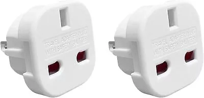 UK To US Plug Adaptor Flat Travel Adapter For USA Canada Mexico Thailand 2 Pack • £5.99