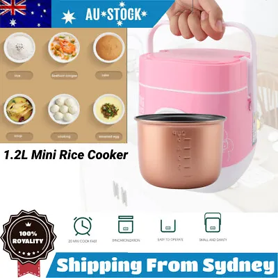1.2L Mini Rice Cooker Travel Small Non-stick Pot For Cooking Soup Rice AU Stock • $31.89
