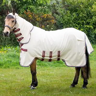 Rambo Hoody Pony Sweet Itch Fly Rug - Sand/Cherry/Peach/Blue • £119.95