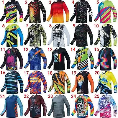 Men's Dirt Bike Shirt Downhill Jersey Motocross OFF Road DH MTB MX ATV Jersey • $19.73