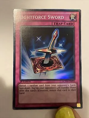 Yugioh Lightforce Sword Super Rare LCYW-EN093 1st Edition LP • £2.50