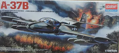 Viet Nam Era A-37b Dragon Fly Academy 1:72 Scale Plastic Model Airplane Kit • $10.99