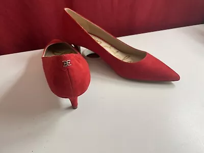 Ed Hardy Hot Red Heels Women’s ￼shoes Size 8 1/2 W • $102