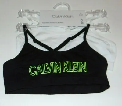 ~2 NWT Girls CALVIN KLEIN Seamless Racerback Bralette! Size S 6-6X Cute FS:)* • £11.16