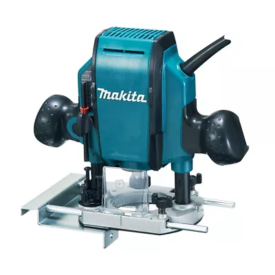 Makita RP0900X Heavy Duty 1/4  / 3/8in Plunge Router 240V With Guide & Wrench • £155