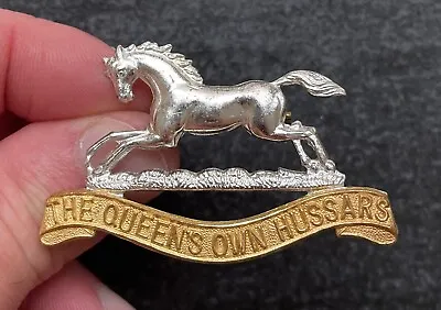 Genuine Queen’s Own Hussars Officers Cap Badge • £45