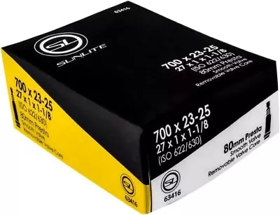 Sunlite Presta Valve Bicycle Tubes 700 X 23-25 / 80mm Valve • $12.48